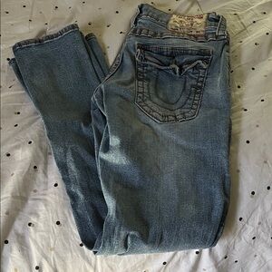 True Religion Light Blue relaxed straight Cut Jeans